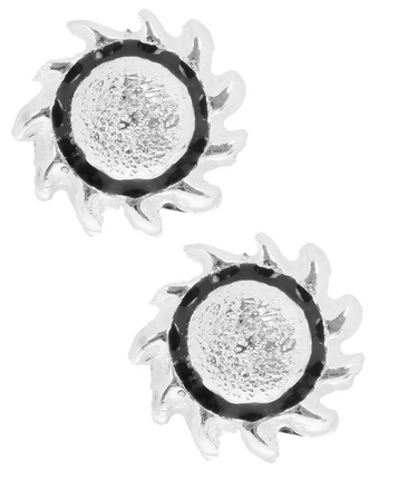 Set Arete y Dije Sol en plata .925 c/cadena.